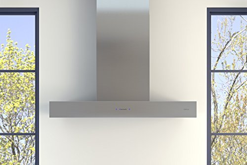 Zephyr ZROM90CS Wall Mount Chimney Range Hood, Stainless Steel N2