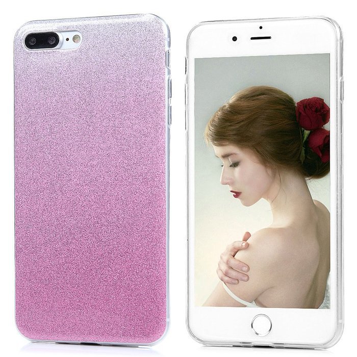 iPhone 7 Plus Case (5.5 inch) - Shockproof Flexible Soft TPU Rubber Skin Gel Bumper Protective Case Shiny Glitter... N54