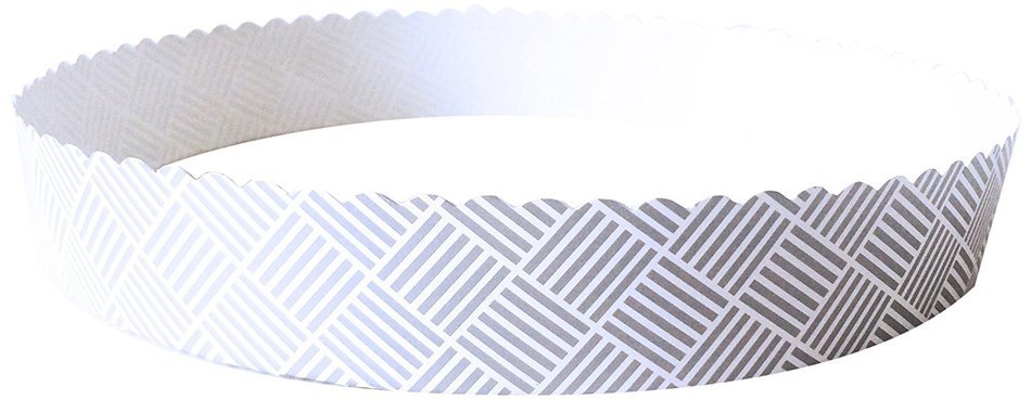Simply Baked Paper Tart Pan, Pack of 50, Silver Geometric, 7" Diameter, Great for Gift Giving or Parties, Oven...