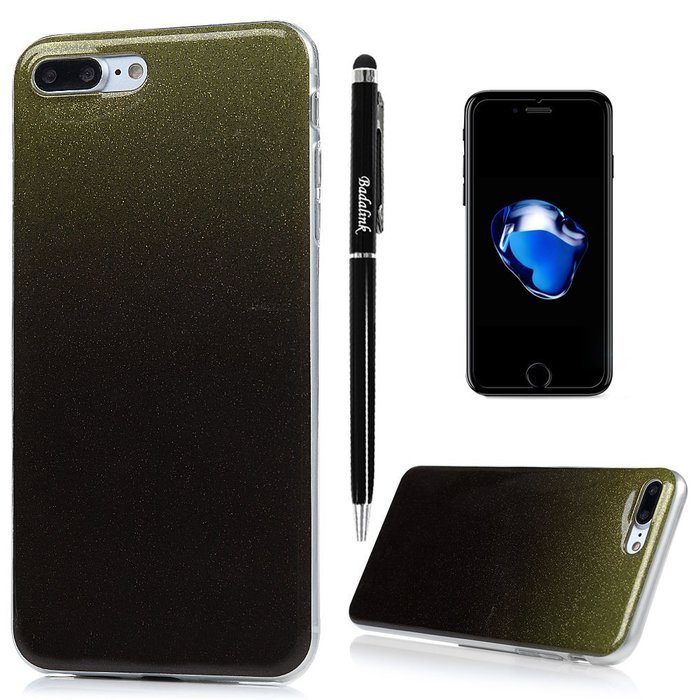 iPhone 7 Plus Case (5.5 inch) - Shockproof Flexible Soft TPU Rubber Skin Gel Bumper Protective Case Shiny Glitter... N58