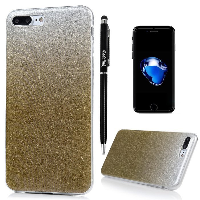 iPhone 7 Plus Case (5.5 inch) - Shockproof Flexible Soft TPU Rubber Skin Gel Bumper Protective Case Shiny Glitter... N61