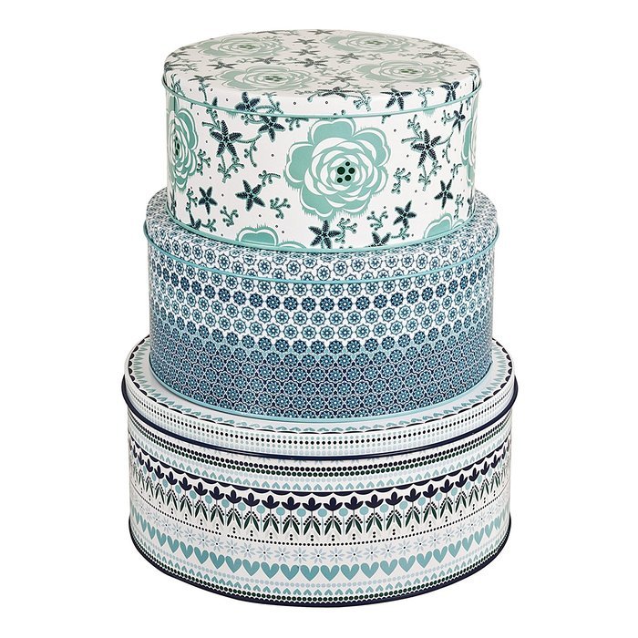Denby Tangier 3 PC Cake Tin Set, , Multicolor N5