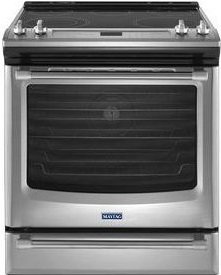 Maytag MES8880DS 30" Stainless Steel Electric Slide-In Smoothtop Range
