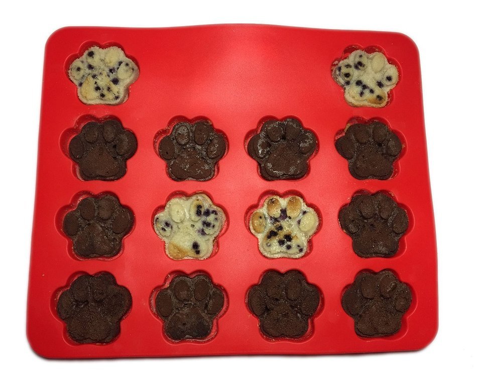 Joyoldelf Puppy Paws & Bones Silicone Baking Molds-Pan-Ice Trays Set of 2 N2