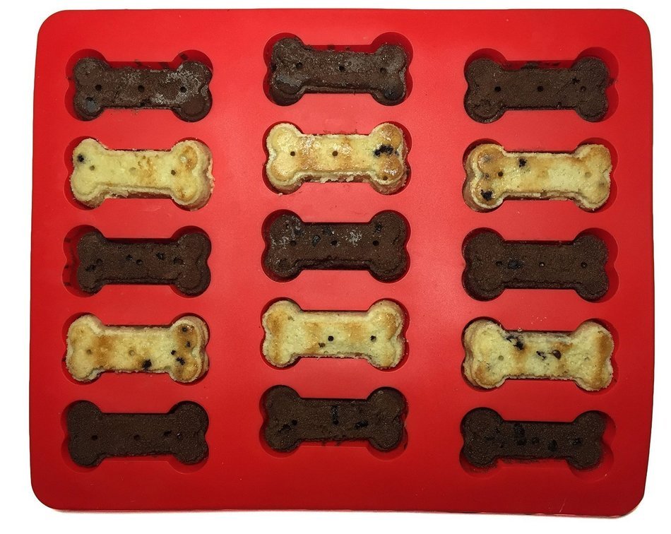 Joyoldelf Puppy Paws & Bones Silicone Baking Molds-Pan-Ice Trays Set of 2 N3