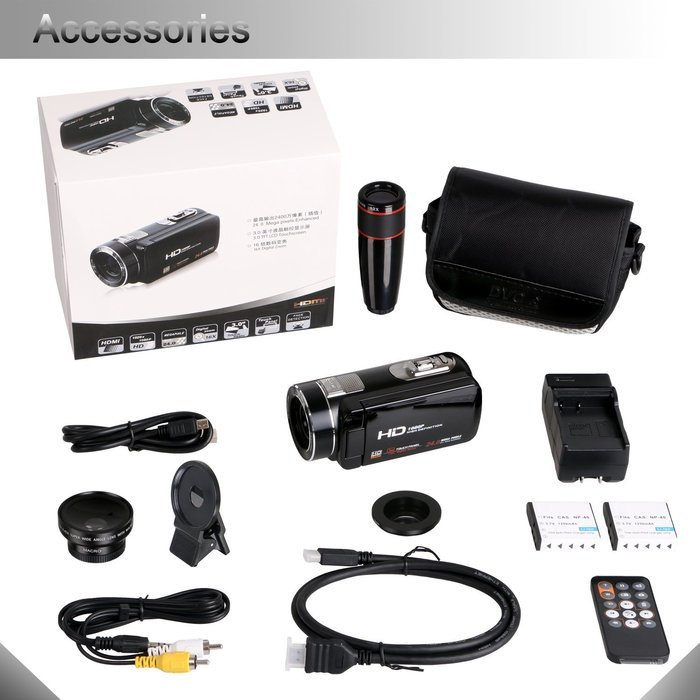 Video Camcorder, Besteker Portable HD 1080p IR Night Vision Max. 24.0 MP Enhanced Digital Camera Camcorders DV... N2