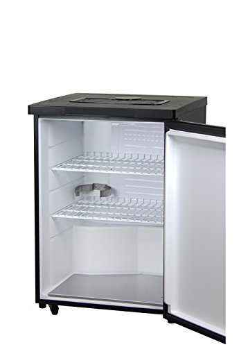 Kegco KOM20B-2 Dual Faucet Kombucha Keg Cooler with Black Cabinet and Door N9