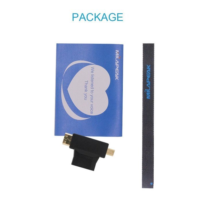 MILAPEAK (2 in 1) Mini-HDMI + Micro-HDMI Male to HDMI Female Adapter with Gold Plated, Black N5