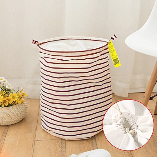 MuLuo Large Waterproof Cloth Folding Clothes Laundry Basket Toy Storage Basket Drain Laundry Basket with A Lid... N12