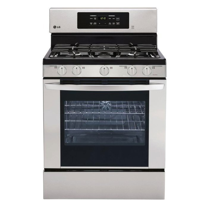 LG LRG3081ST 30" Freestanding Gas Range with 5.4 Cu. Ft. Oven Capacity, in Stainless Steel.