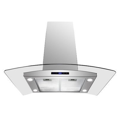 30" 400 CFM Convertible Island Range Hood