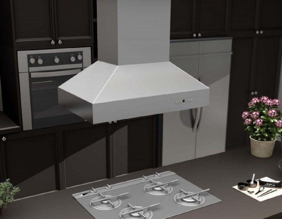 Z Line 597i-42 900 CFM Island Mount Range Hood, 42", Stainless Steel