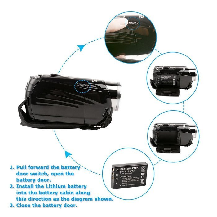 inkint Night Vision Video Camera HD 1920x1080P Digital Video Camera TFT-LCD Touch Screen Camcorder Remote Control... N6