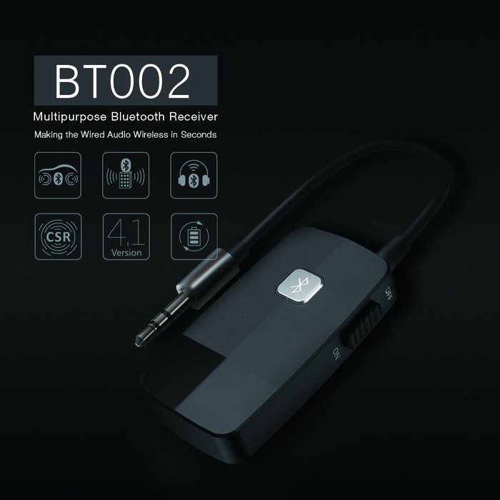 Bluetooth Receiver Uppel Mini Wireless Bluetooth Car Kit Music Audio Adapter for Speakers, Headphone, TV, PC,... N6