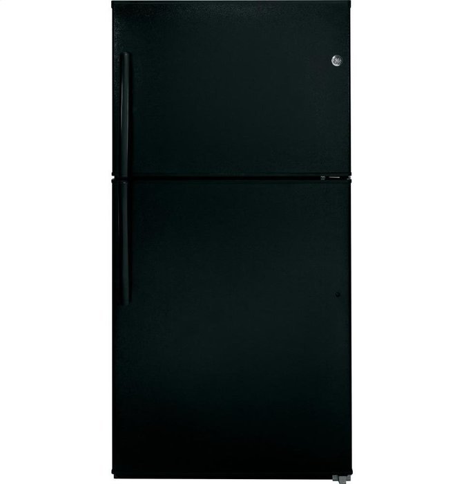 GE GIE21GTHBB 21.2 Cu. Ft. Black Top Freezer Refrigerator - Energy Star N3