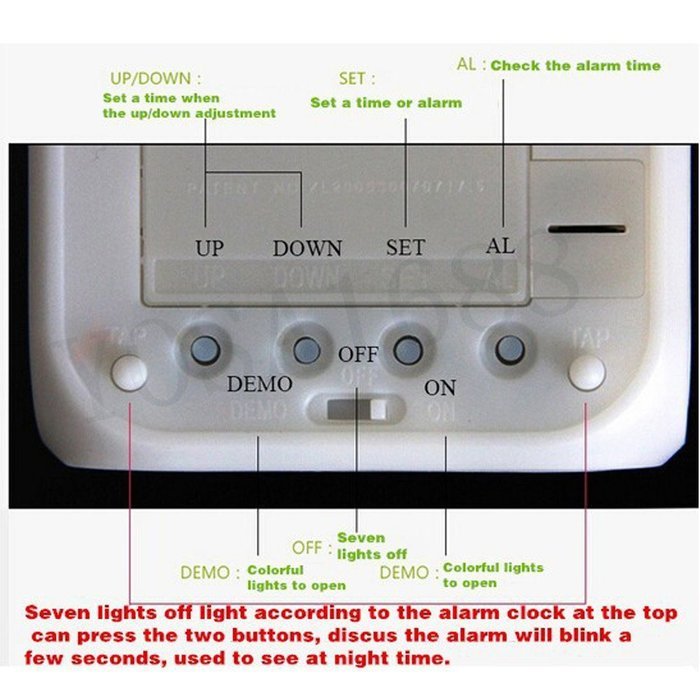 Yosa LED Colorful flash Touch lights princess Doll Clock toys alarm clock toys Dolls Accessories(L style) N4