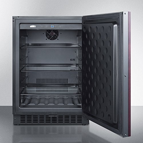 Summit FF64BIF 24" 4.6 Cu. Ft. Built-In Undercounter All Refrigerator with Digital Thermostat Adjustable Glass... N5