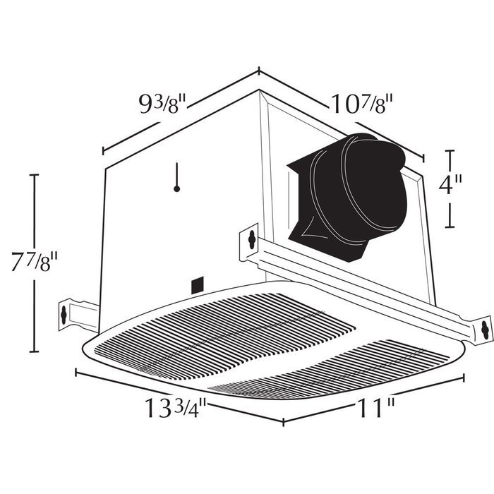 Air King AK80LS-1 Energy Star Qualified Quiet Series Exhaust Bath Fan with 80-CFM, White Finish