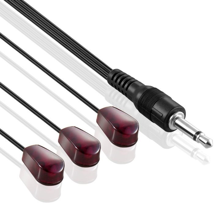 IR Infrared Emitter Extender Cable Extension (10 Feet) Triple Head3 Eye 3.5mm Jack Infrared Red Transmitter Blaster...