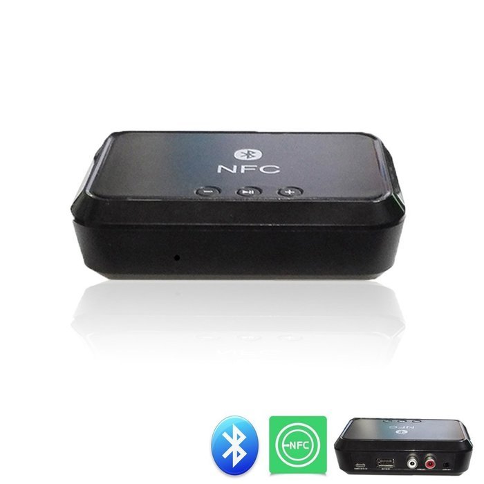 YETOR Bluetooth 4.0 Music Receiver, NFC-enabled Bluetooth Audio Receiver Adapter for Home Stereo Sound System,... N6