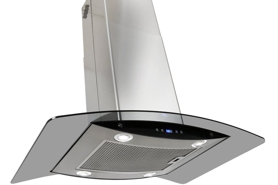 FIREBIRD New 36" European Style Island Mount Stainless Steel Range Hood Vent W/Both Side Accessible Touch Sensor... N2