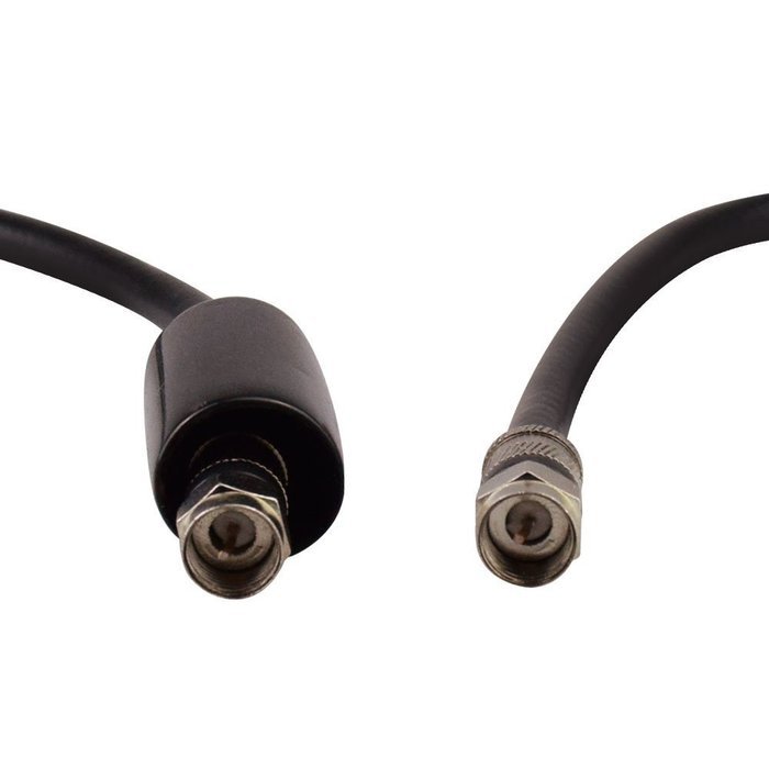 FOWOD RG6 TV Black Coaxial Cable, 100 Feet, with F-Male Connectors, Double Shielded, High Performance, Indoor... N3