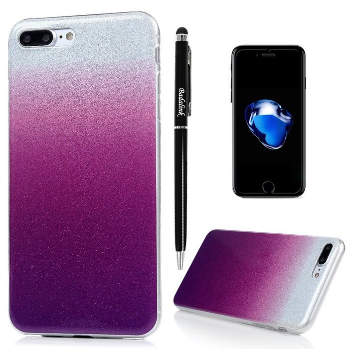 iPhone 7 Plus Case (5.5 inch) - Shockproof Flexible Soft TPU Rubber Skin Gel Bumper Protective Case Shiny Glitter... N67