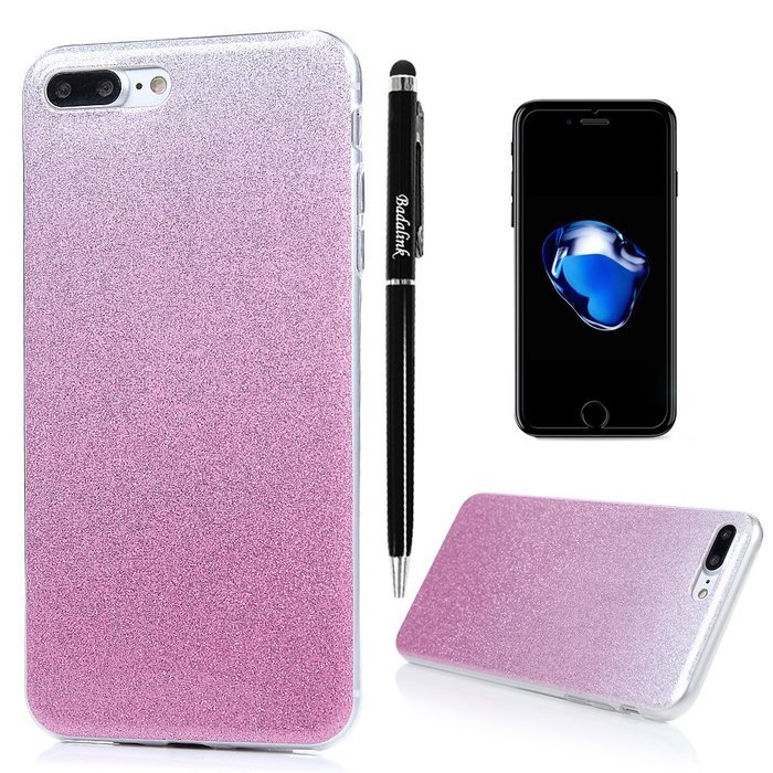 iPhone 7 Plus Case (5.5 inch) - Shockproof Flexible Soft TPU Rubber Skin Gel Bumper Protective Case Shiny Glitter... N69