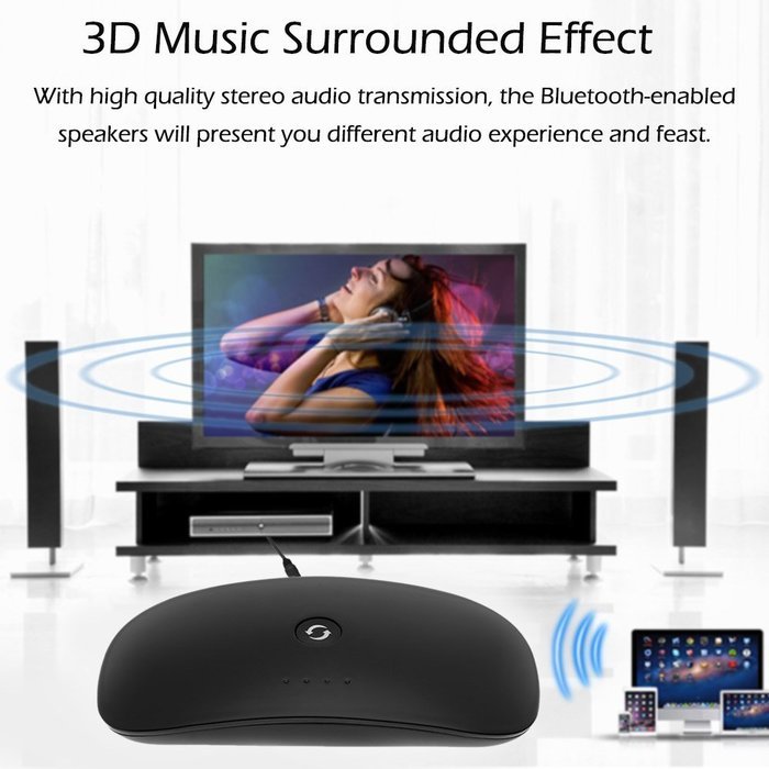 Docooler&reg; H-3D Bluetooth Receiver / Car Kit,Portable Wireless Audio Adapter 3D Surround Sound Bluetooth Music... N8