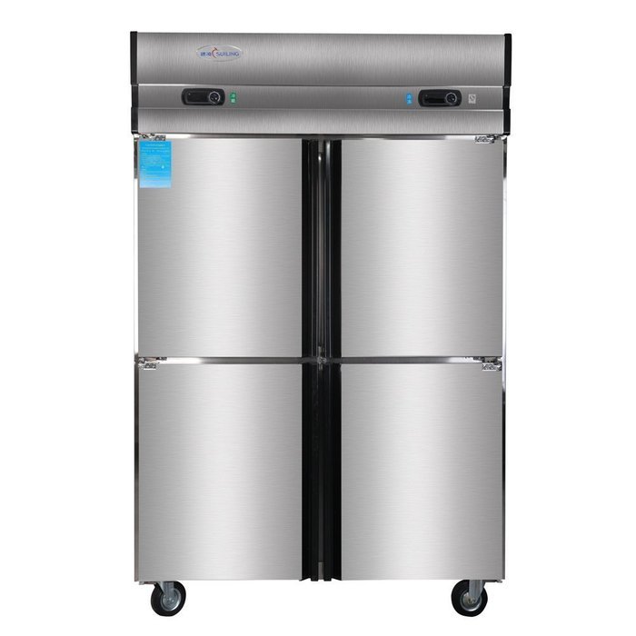 1000L Dual Compressor 4-Door Restaurant Kitchen Stainless Steel Reach-in Freezers Commercial Upright Refrigerator... N5