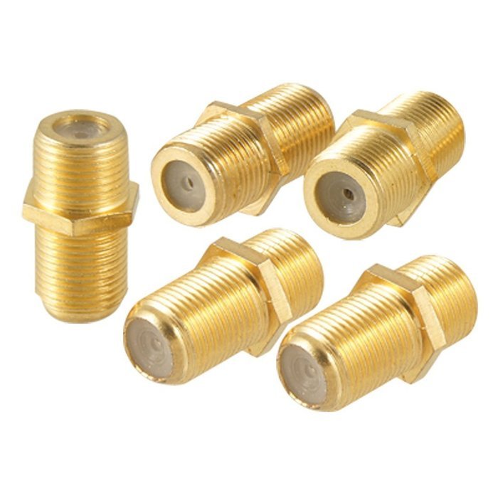 10 Pcs F-Type Female to Female Coaxial Barrel Coupler Adapter Connector