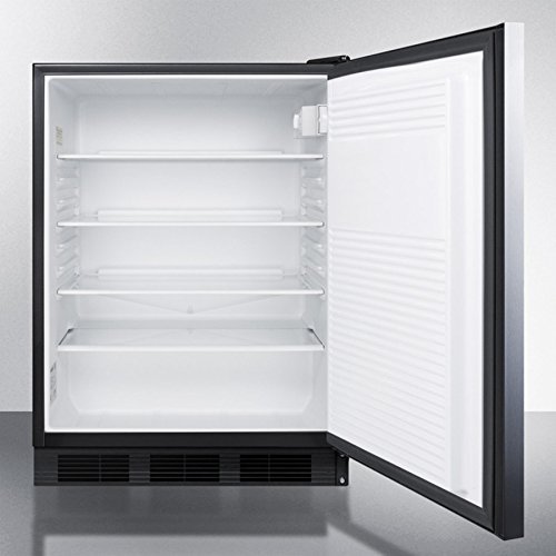 Summit FF7BSSHHADA: ADA compliant commercial all-refrigerator for freestanding use, with black cabinet, stainless... N3