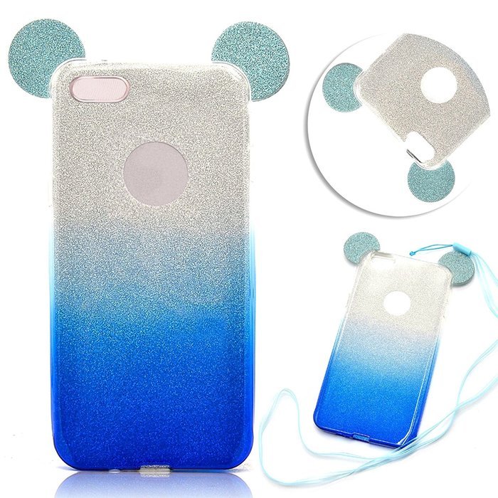 TYoung Ultra Thin Soft Flexible TPU Silicone Case Cover [with Lanyard Strap] for Apple iPhone 6 Plus / 6S Plus... N5