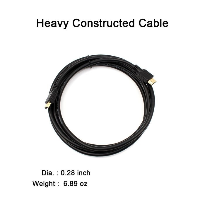 HDMI Cable, TecBillion High Speed CL3 Rated 2.0 HDMI Cable - Supports 4K, 3D and Audio Return, 25 Feet, Black N4