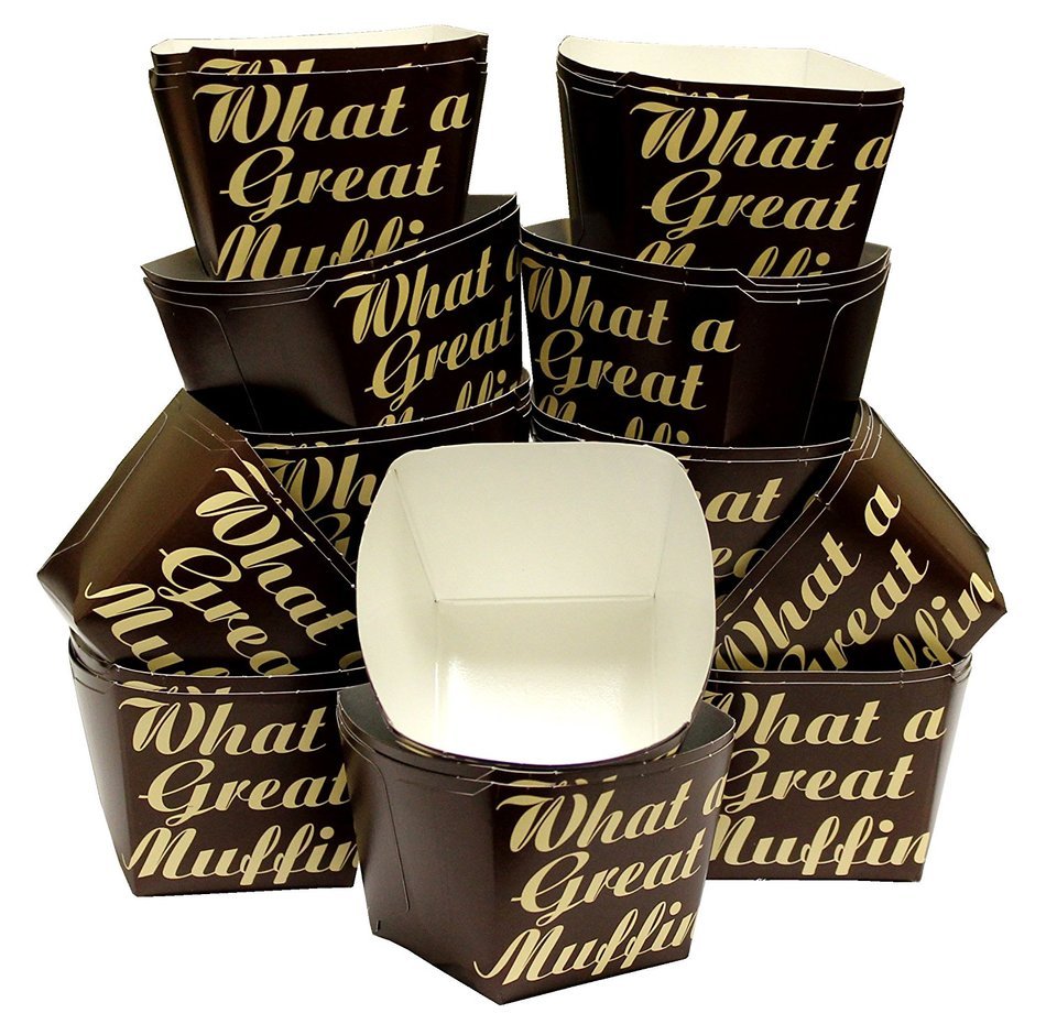 Hanamal Muffin Paper Pans 3 x 3 x 2 Inches (Pack of 36)