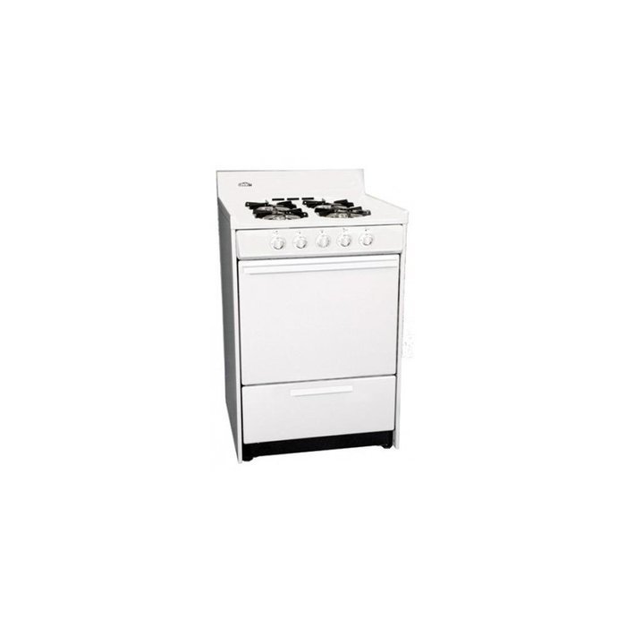 Summit WNM6107F 24" White Gas Sealed Burner Range