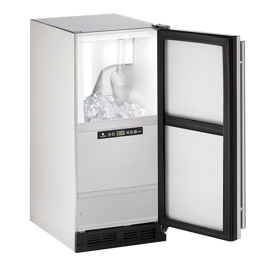 U-Line UCLR1215SOD00B 15" Undercounter Outdoor Clear Ice Maker, Stainless Steel