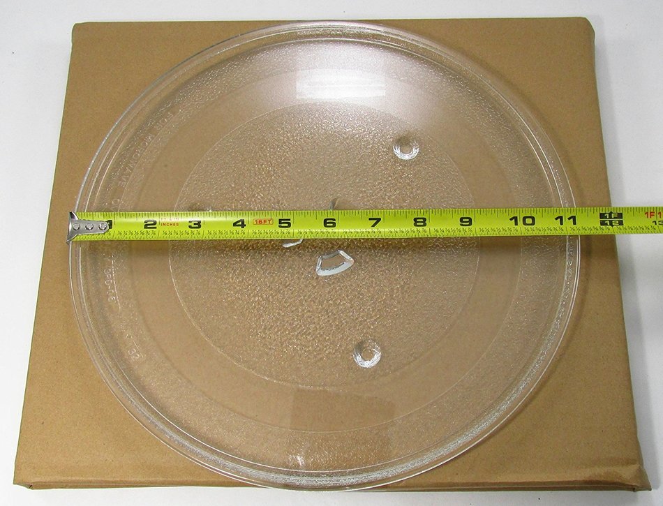 WB49X10034 - NEW 11.25" HEAVY DUTY MICROWAVE GLASS COOKING TRAY