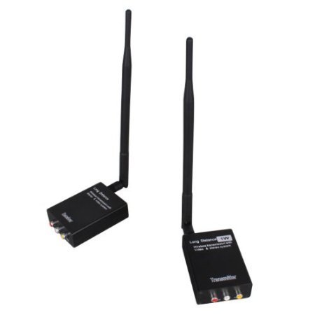 RioRand Wireless 3W Audio Video AV 2.4GHz Transmitter Sender Receiver CCTV with 8 Channels N16