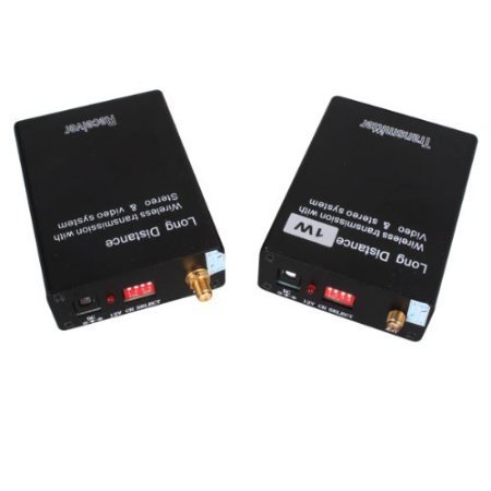 RioRand Wireless 3W Audio Video AV 2.4GHz Transmitter Sender Receiver CCTV with 8 Channels N17
