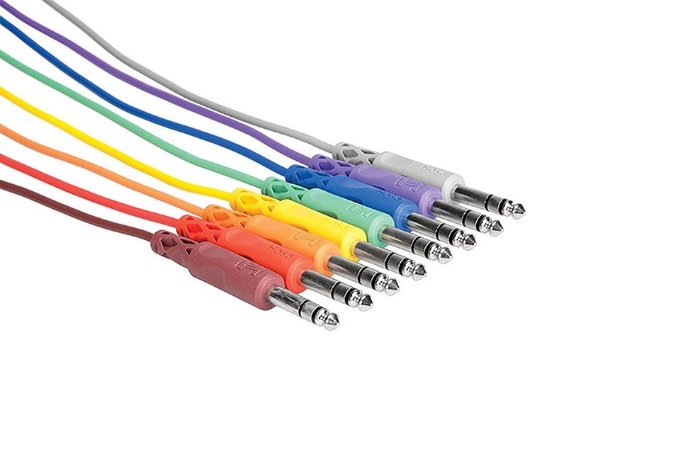 Hosa CSS-830 1/4 inch TRS to 1/4 inch TRS Balanced Patch Cables, 1 ft