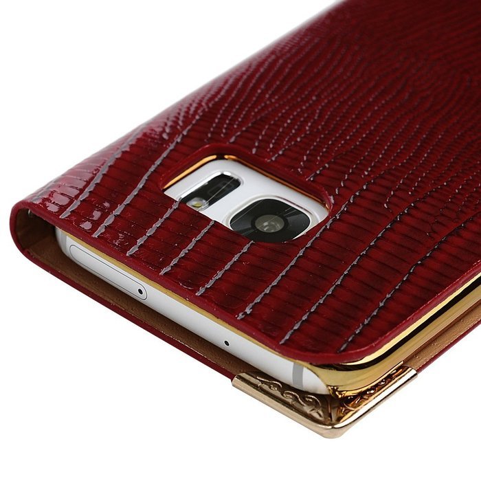 S7 Case,Samsung Galaxy S7 Case (Non-Edge) - Mavis's Diary Premium Wallet Flip Case Fashion Lizard PU Leather Bling... N10