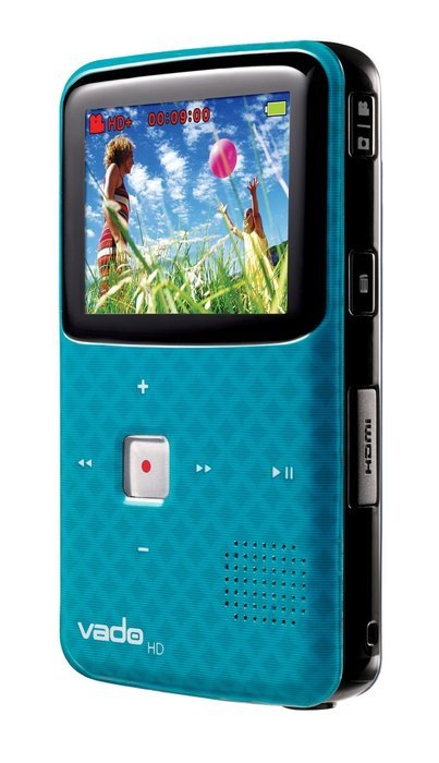 VADO VF0624 3G Camcorder with 2x Optical Zoom and 2-inch LCD Screen - CYAN N5
