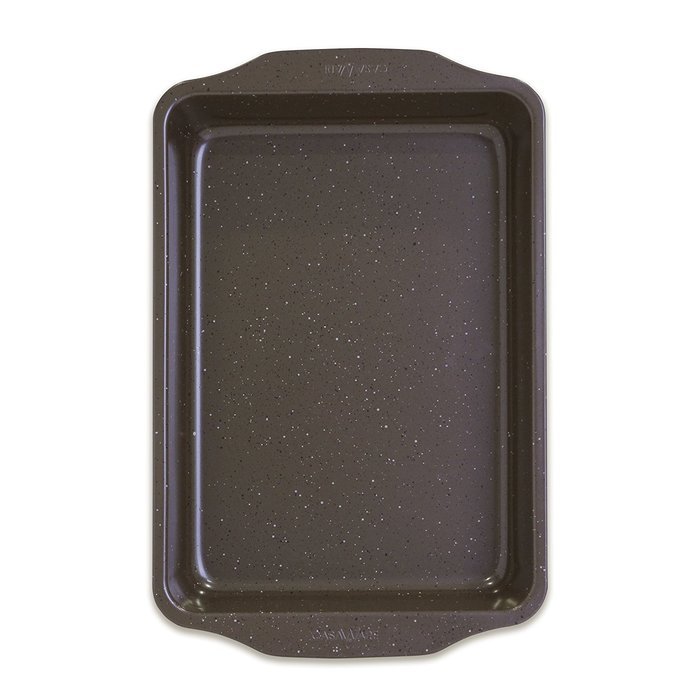 casaWare Excel 9 X 13 x 2-Inch Rectangular Cake Pan Ceramic Coated NonStick (Brown Granite) N3