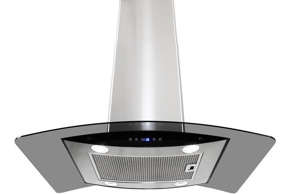 FIREBIRD New 36" European Style Island Mount Stainless Steel Range Hood Vent W/Both Side Accessible Touch Sensor... N5