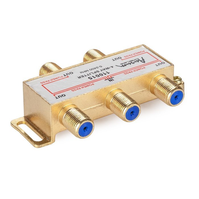 Aurum Cables 8-way Coax Cable Splitter F-type for Video VCR Cable Tv Antenna- Frequency Range 5-2400 Mhz 3-pack N9