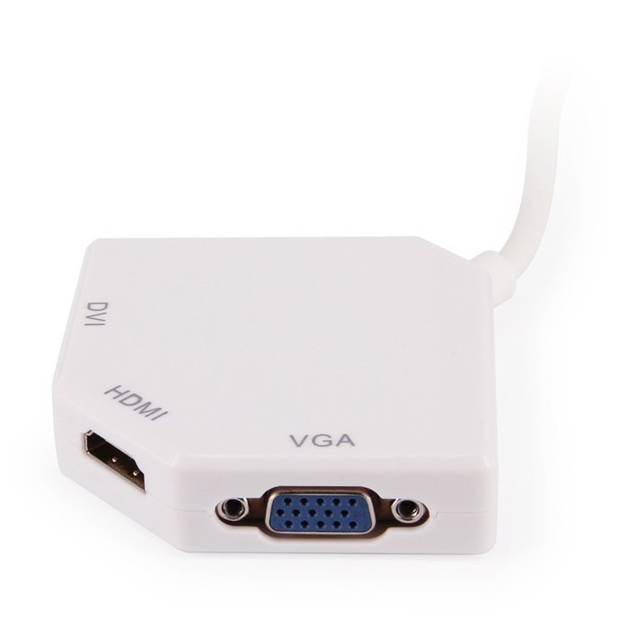 Leedemore Mini Display Port Adapter 3 in 1 Thunderbolt Mini DisplayPort to HDMI/DVI/VGA Adapter M/F Converter... N8