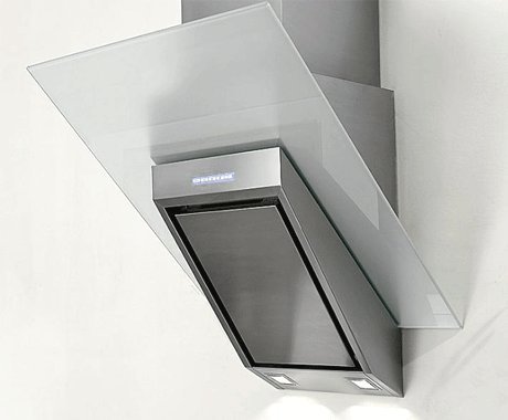 Range Hood Wall Mount Stainless Steel White Glass 28" KA-146-WTG NT AIR. Made in Italy. N2