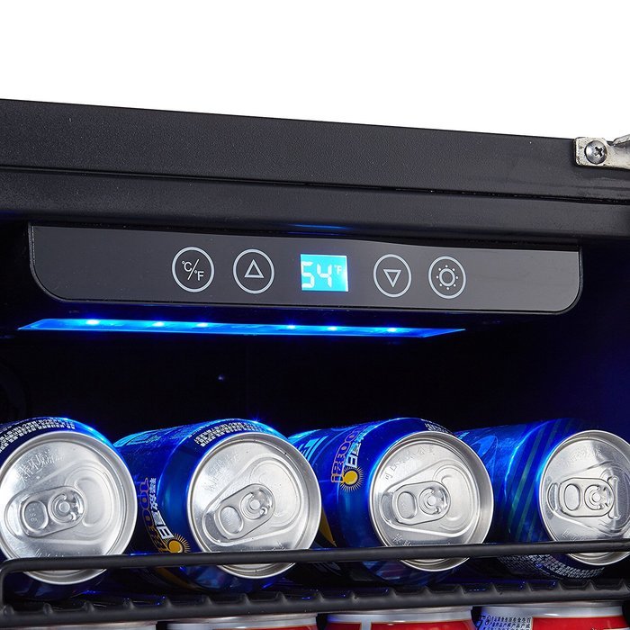 Phiestina PH-CBR100 106 Can Beverage Cooler Stainless Steel Door with Handle N3