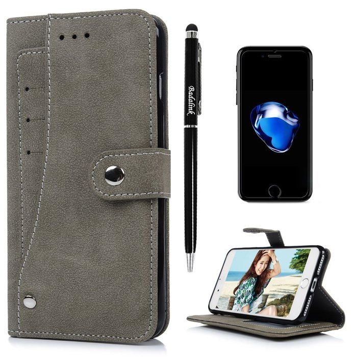 iPhone 7 Plus Case (5.5") - Wallet Flip Folio Stand Case Counterfeit Cashmere Leather Extra ID/Credit Card Holders... N19